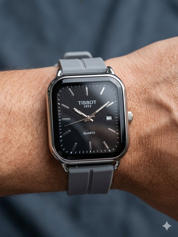 ساعت مردانه مگنتی برند تیسوت برند خوب و خوش رنگ و جذاب TISSOT مربعی