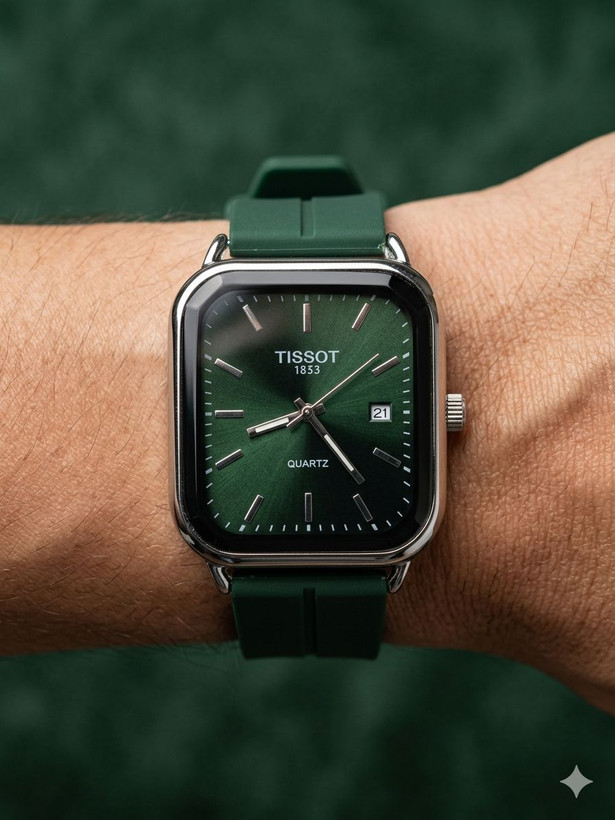 ساعت مردانه مگنتی برند تیسوت برند خوب و خوش رنگ و جذاب TISSOT مربعی